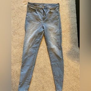 American Eagle Outfitters AEO Distressed Light Wash Jean Jeggings